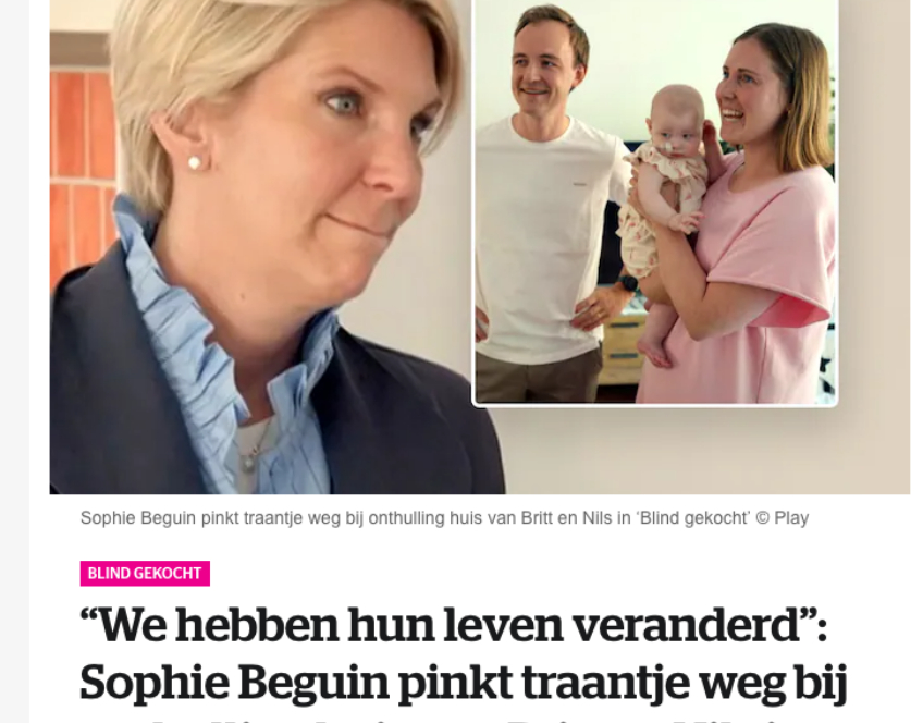 HLN Sophie Blind gekocht Britt en Nils